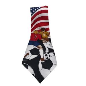 Soccer Dimoda Tie Novelty USA Flag Stars Stripes Multicolor Soccer Ball EX